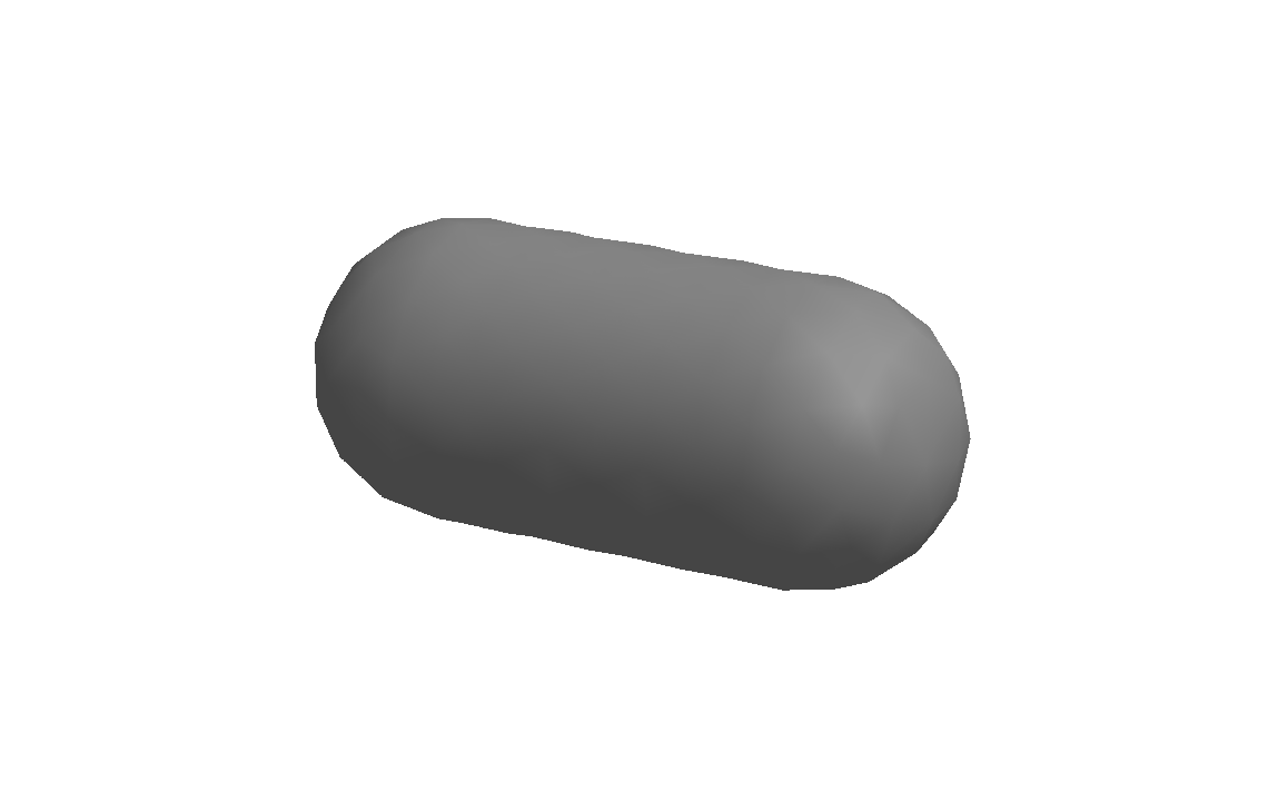 Cylinder with hemispherical endcaps.