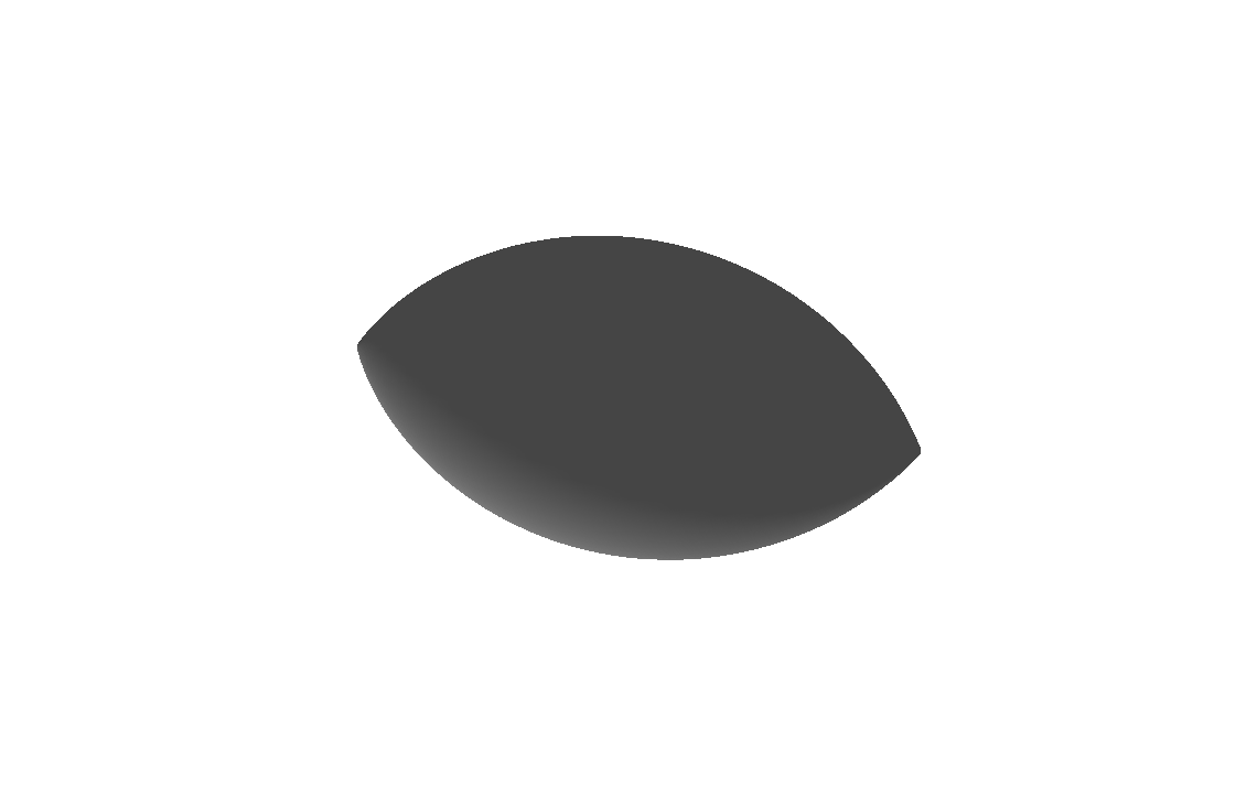 Double ogive with curved sides and two pointed tips.