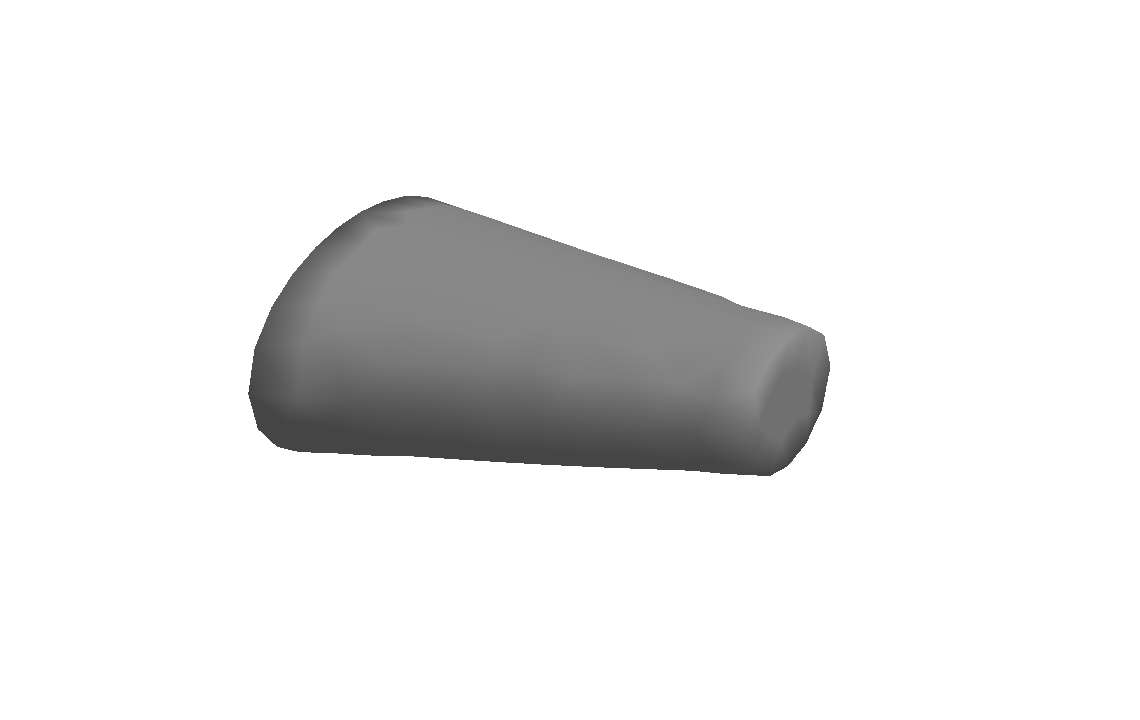Frustum joining two elliptical sections.