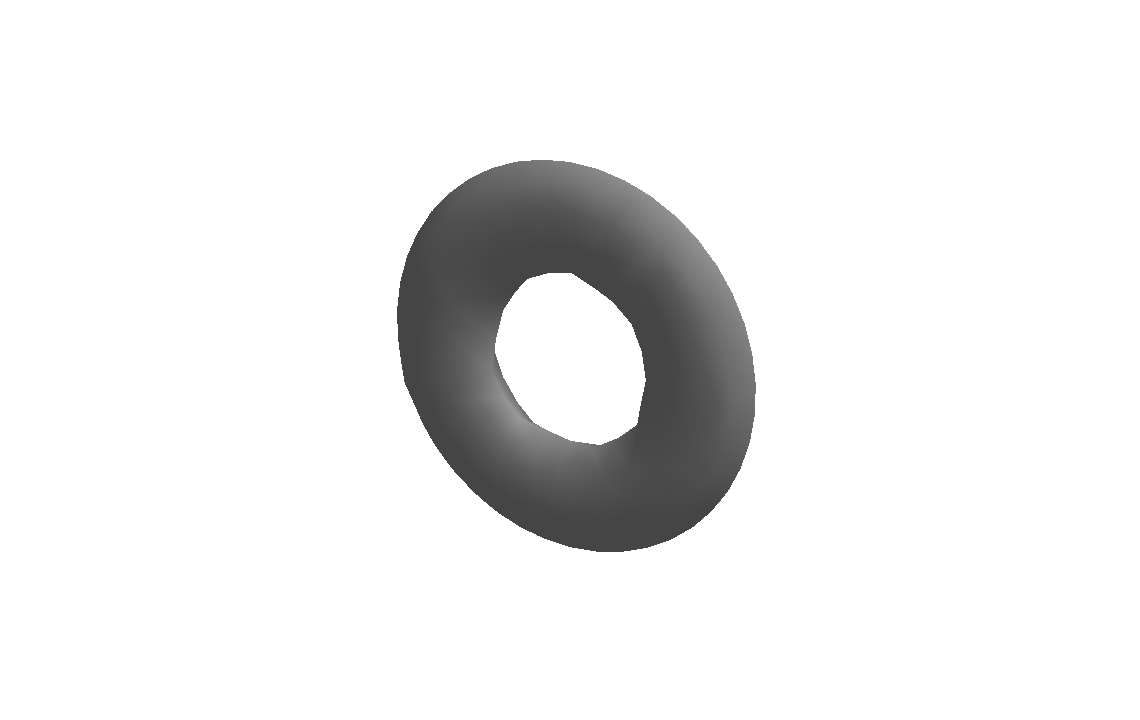 Ring torus with an elliptical tube cross-section.