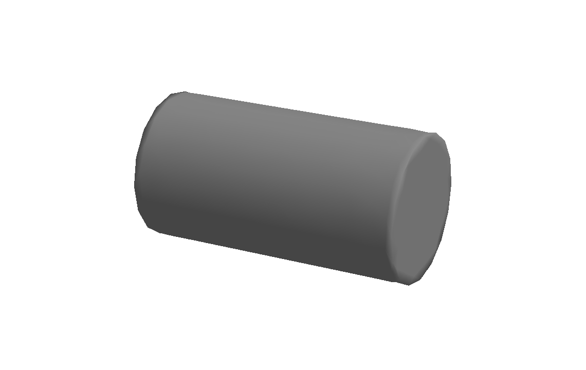 Circular cylinder with flat endcaps.