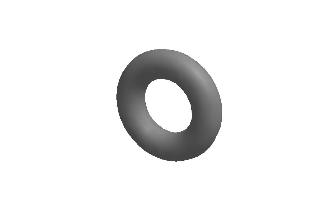 Ring torus with a circular tube and open central hole.