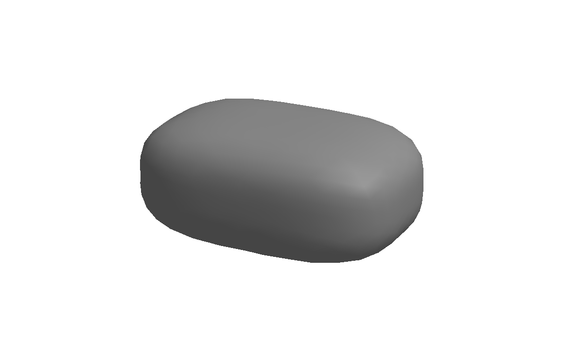 Superellipsoid with rounded boxlike sides.