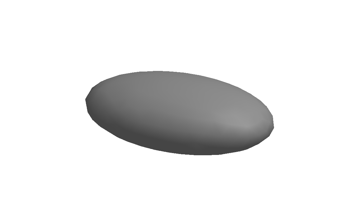 Ellipsoid with three different semi-axes.